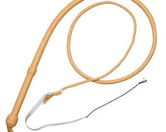 Handgefertigte Bullwhip aus Känguruleder: Indiana Jones Style, 16 Plait