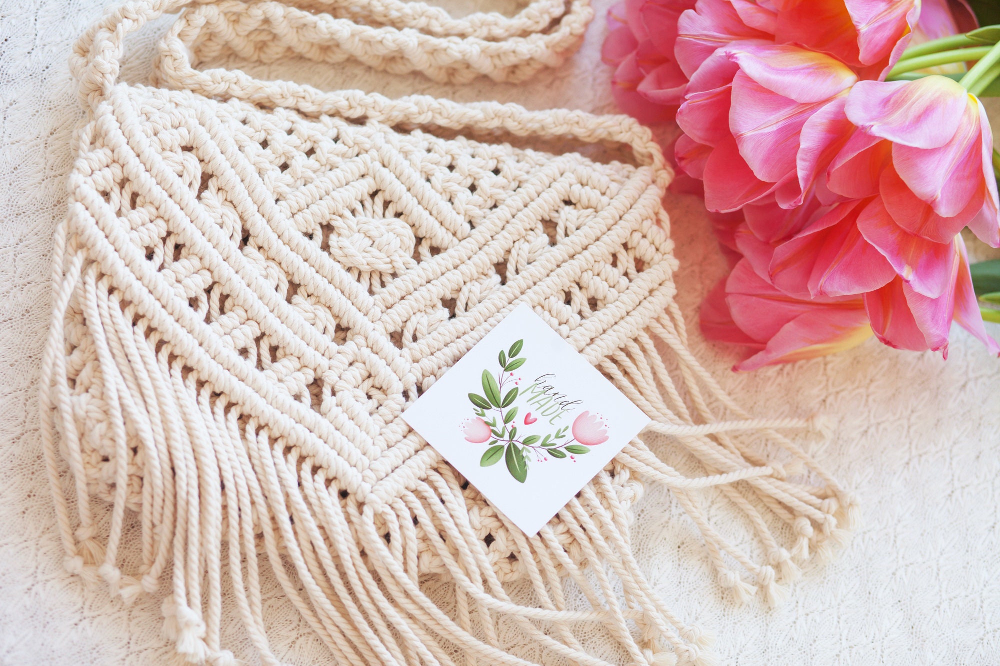 Macrame Bag for Woman. Crossbody Rope Bag. Macrame Shoulder Etsy