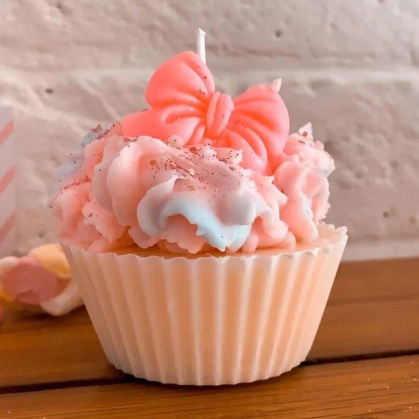 Bougie Cup Cake Cire de Soja Naturelle Guimauve Décoration Bougie
