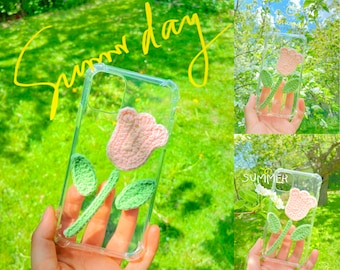 Handgefertigte Tulpe Crystal Clear iPhone Hülle / Hülle dünne Schutzhülle / iPhone 11 Hülle / iPhone 12 Hülle / iPhone XR Hülle / iPhone 13 Hülle