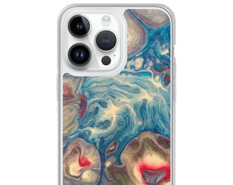 Colorful Abstract Sea Life, Original Art iPhone Case