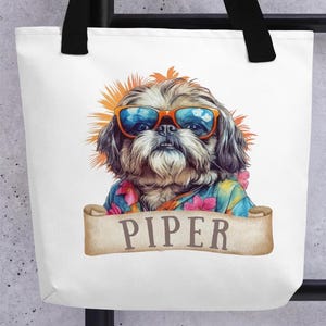 Personalisierte Shih Tzu Einkaufstasche