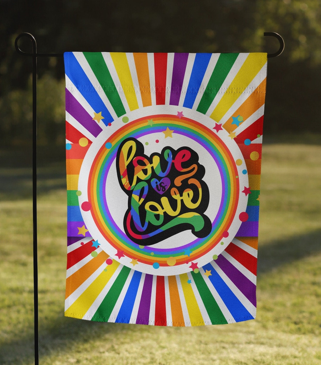 Love is Love Pride Garden Flag, Rainbow Flag, Gay Pride Flag 2-sided ...