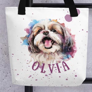 Personalisierte Shih Tzu Einkaufstasche