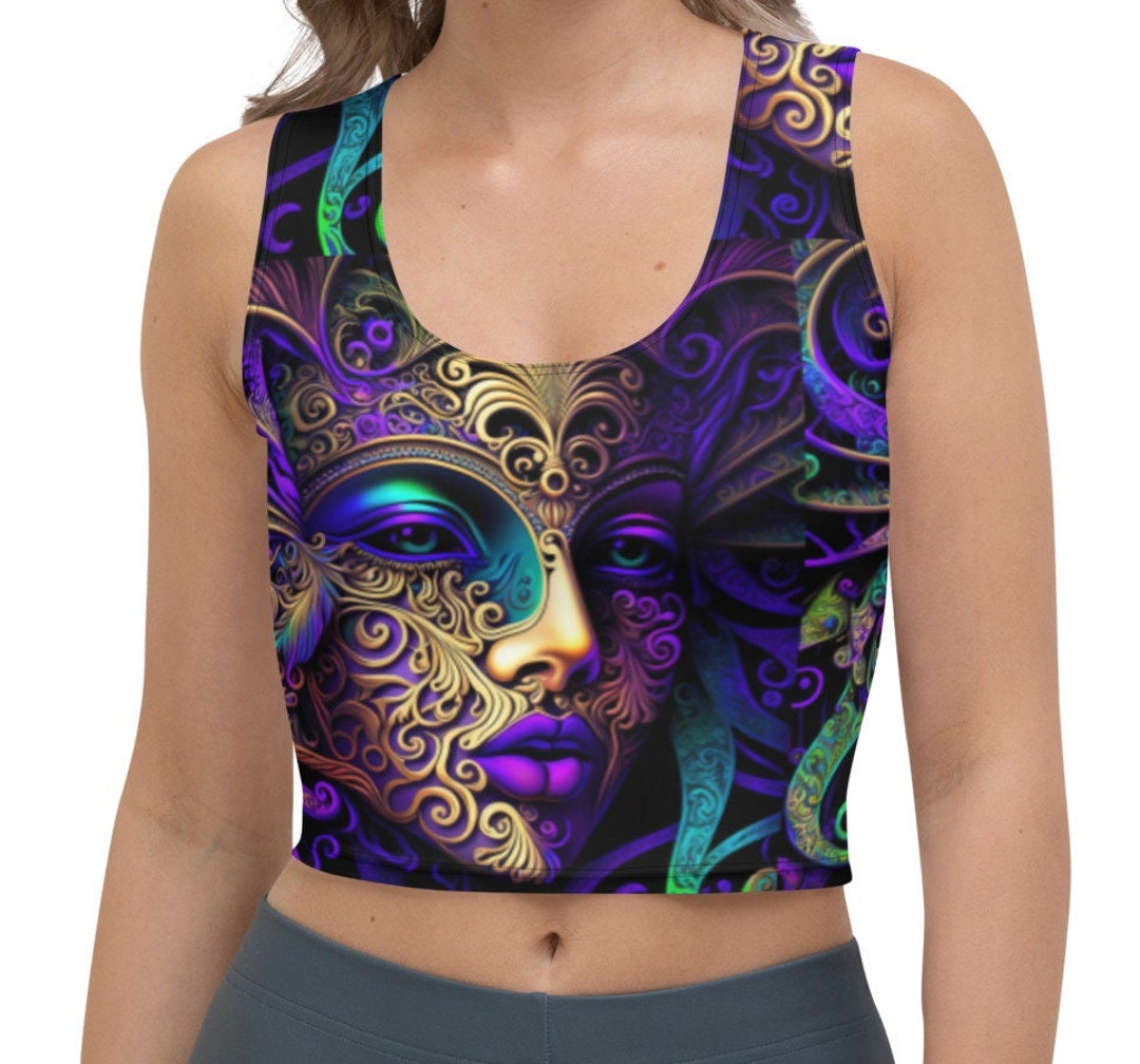 mardi gras crop tops
