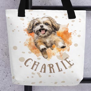 Personalisierte Shih Tzu Einkaufstasche