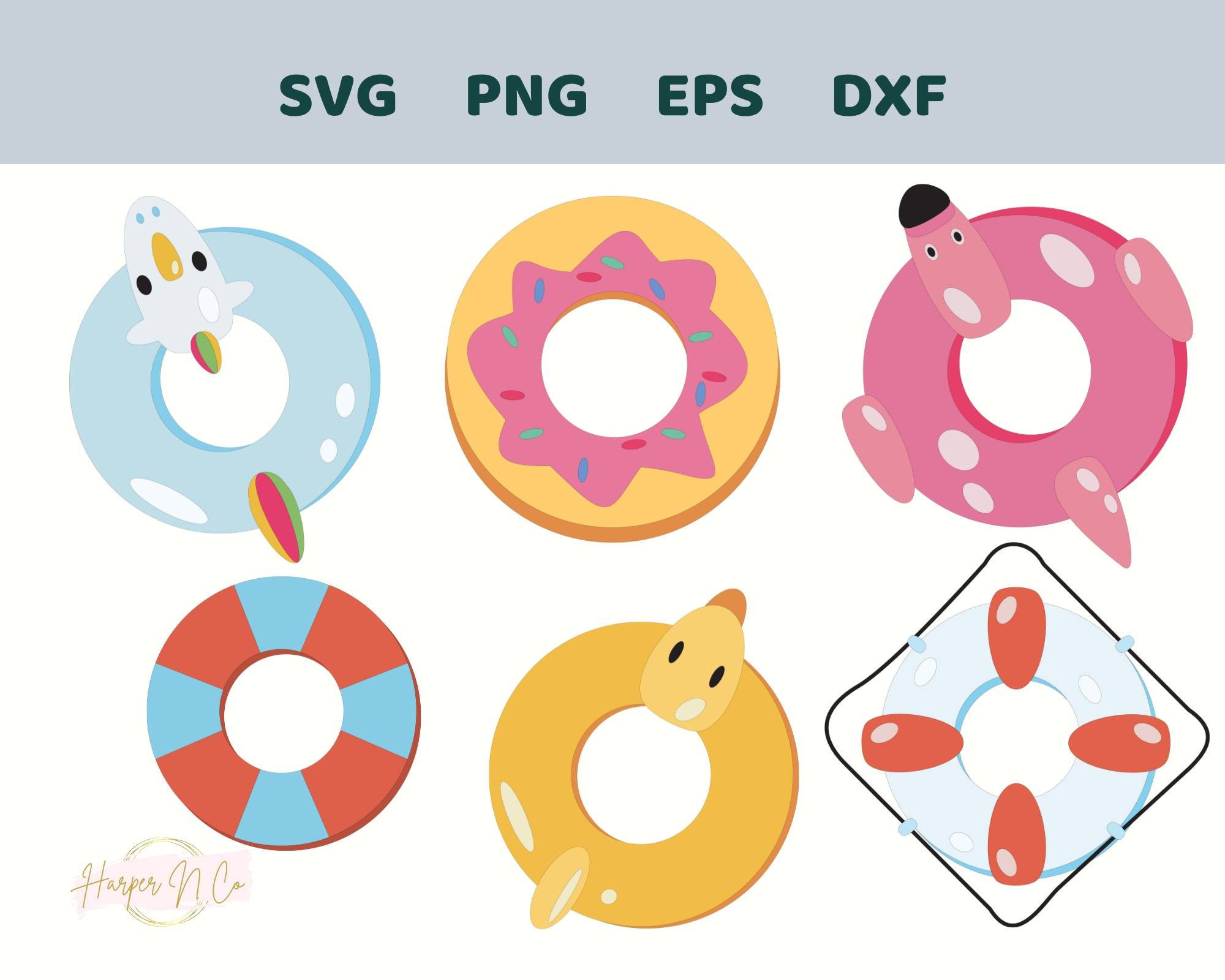 Pool Float SVG Bundle, Summer Beach Toys, Flamingo, Rubber Ducky, Life