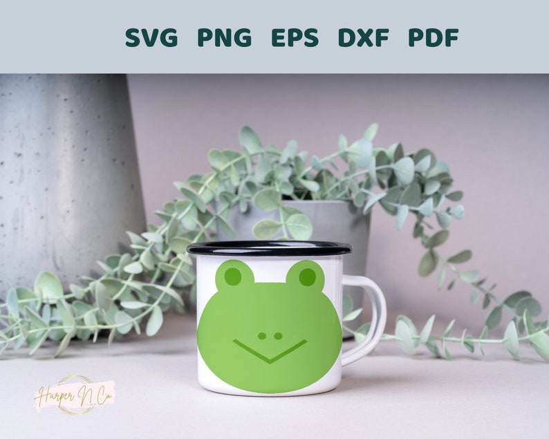 Frog SVG, Cute Animal Head, flower headband, hair bow, cricut, silhouette, sublimation PNG, Clip art, layered paper craft, vinyl cut file image 6