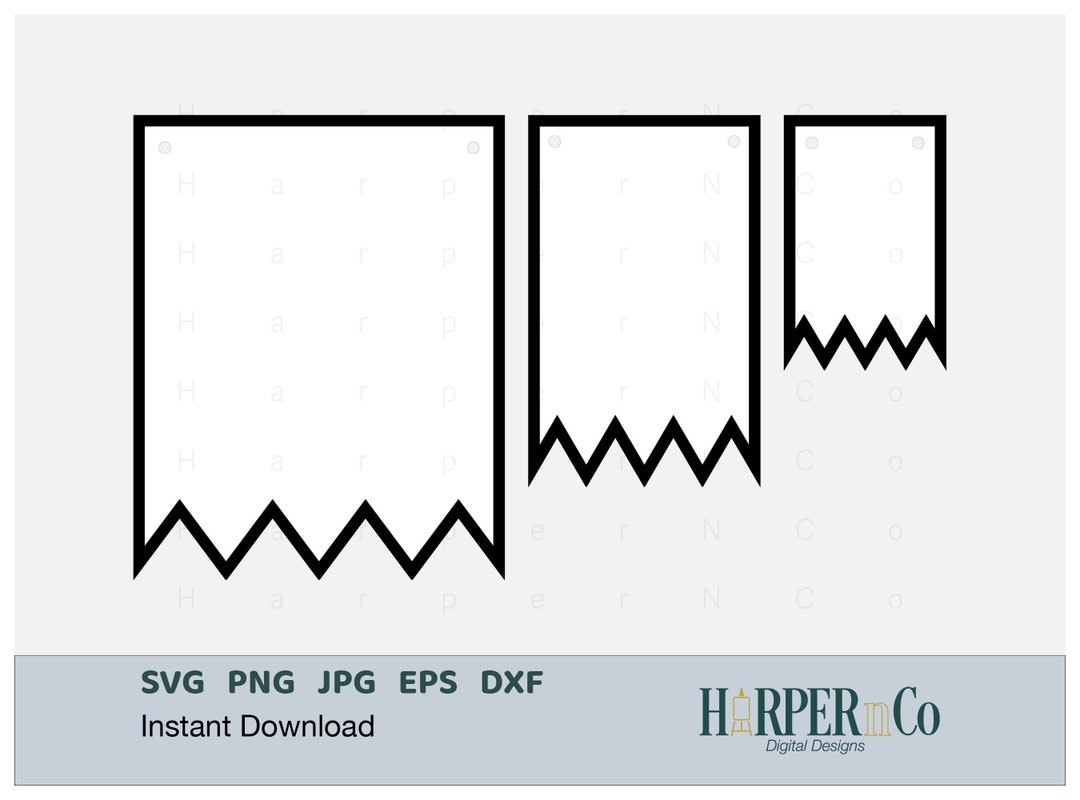 Banner SVG Bunting Svg Flag Svg Birthday Garland Svg Etsy