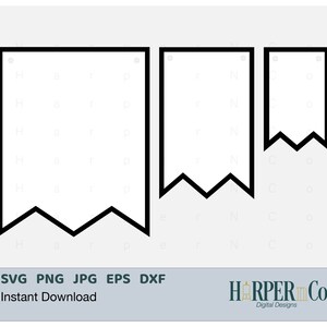 Bunting Banner SVG, Birthday Garland Clip Art, Bunting Template PNG, Flag Shape 2, Layered Design for Kids Party Decor