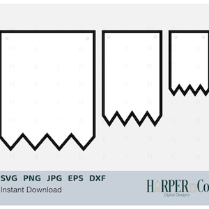Bunting Banner SVG, Birthday Garland Clip Art, Bunting Template PNG, Fringe 3, Layered Design for Kids Party Decor