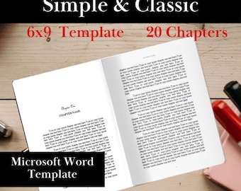 6x9 Paperback Book Format Editable Template KDP Interior Page Layout Design MS Word Self Publishing Guide Novel Inside Page Formatting