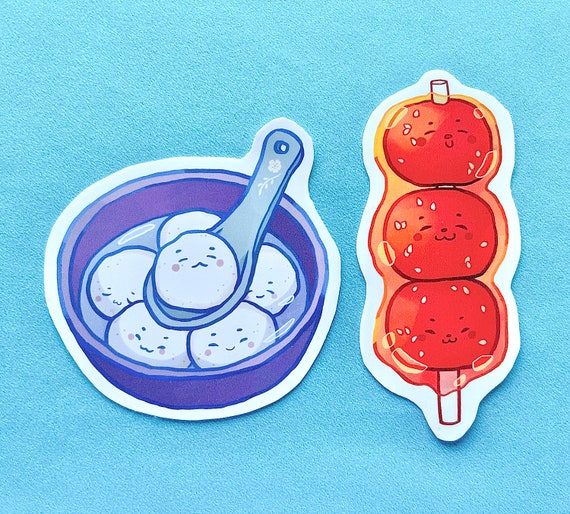 Cute Asian Food Vinyl Stickers | Asian snack sticker | laptop decal