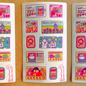 Adorable Sticker Sheet - Tickets and Stamps  | Cute Planner Sticker | Cute journaling and scrapbook Sticker | Kawaii Sticker | Vinyl Sticker