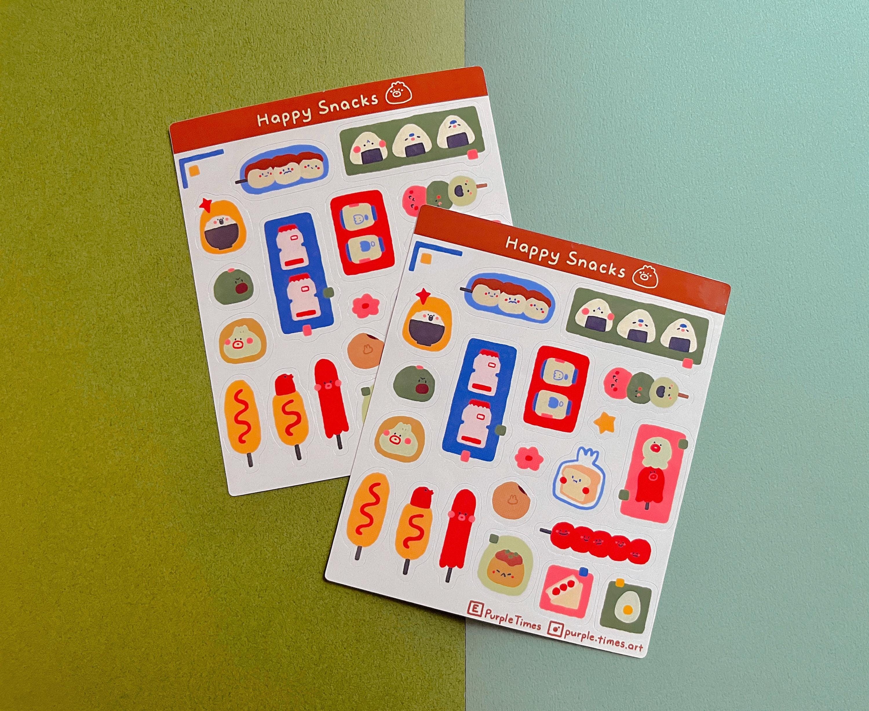 Colorful Asian Food Sticker Sheet | Kawaii Planner Stickers ...