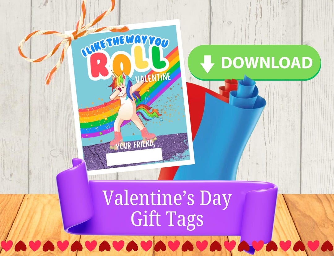 Printable Funny Valentine Tags • I Like the Way You Roll • Classroom ...