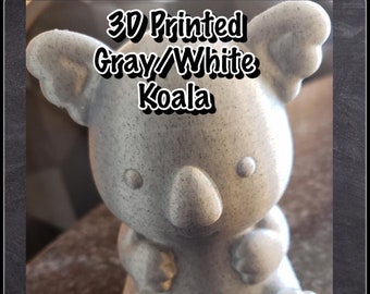 3D Printed Gray/White Koala