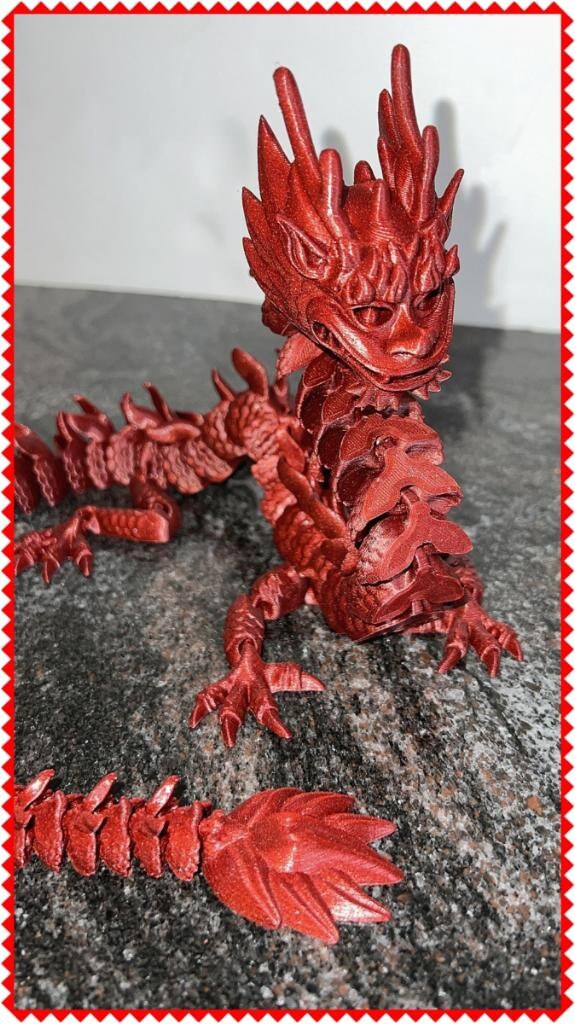 3D Printed Articulated Locking Flexi Imperial Dragon - Etsy