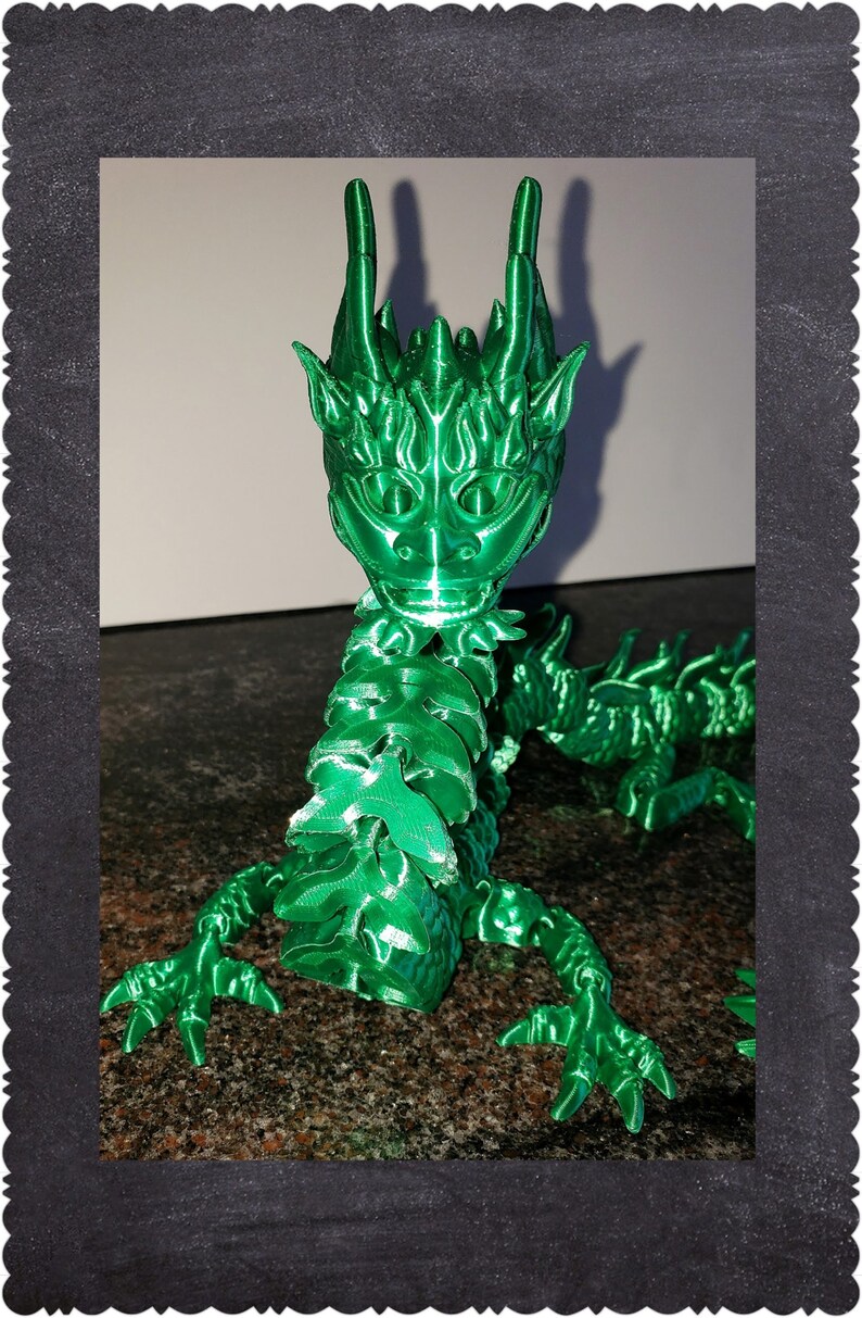 3D Printed Articulated Locking Flexi Imperial Dragon - Etsy