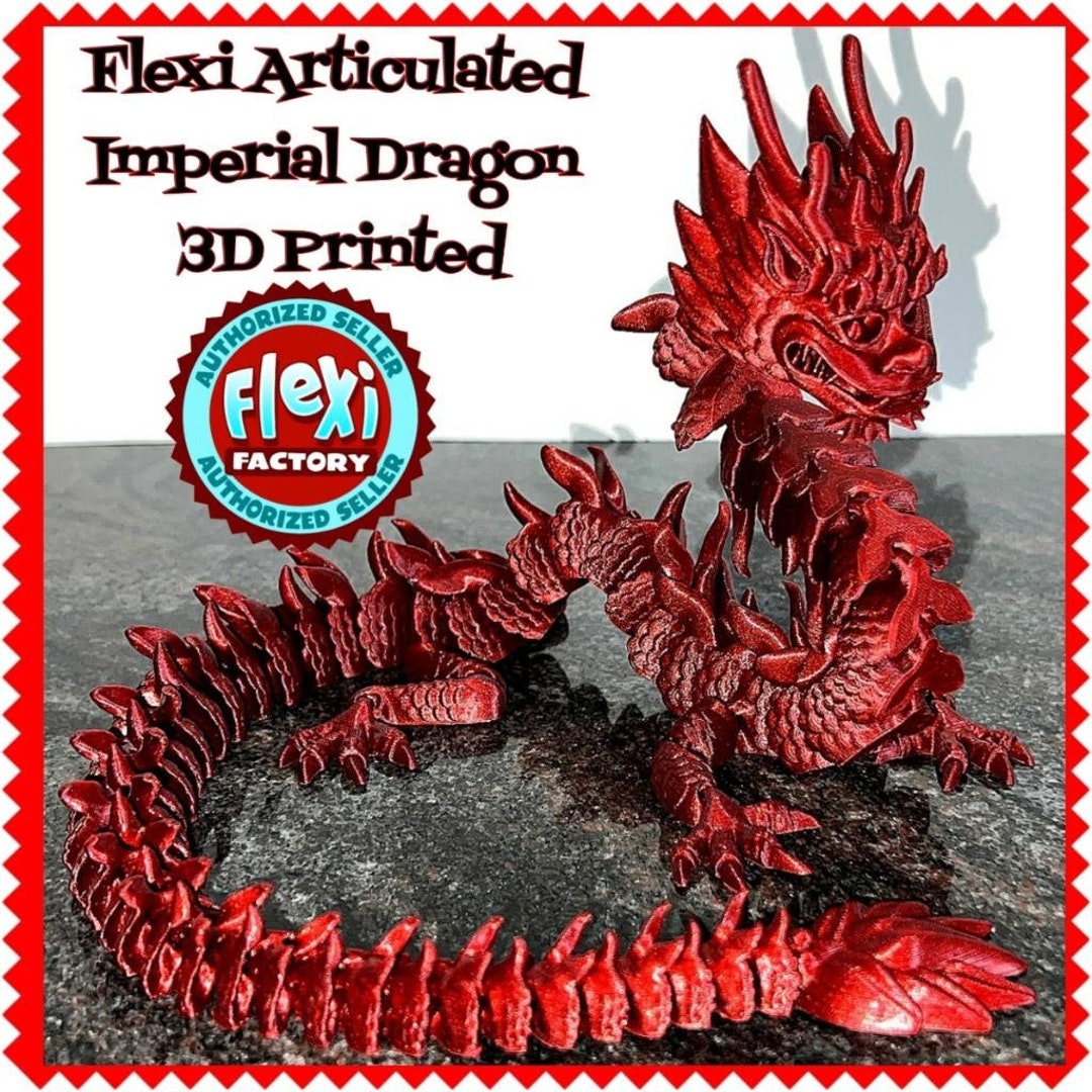 3D Printed Articulated Locking Flexi Imperial Dragon - Etsy