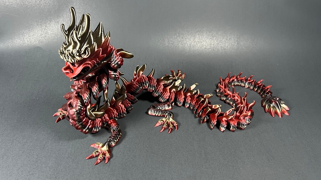 3D Printed Articulated Locking Flexi Imperial Dragon - Etsy