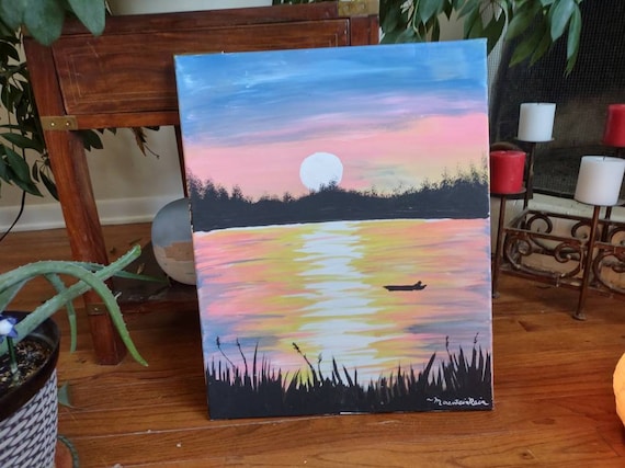 Acrylic on Stretched Canvas Painting by Mountainrain 