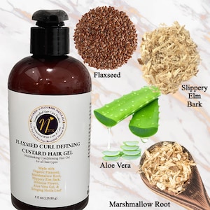 Flaxseed Curl Defining Custard Hair Gel 8oz.