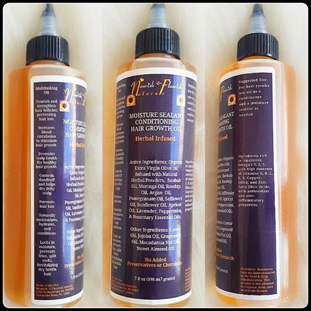 Moisture Sealant Conditioning Hair Oil 7oz Etsy