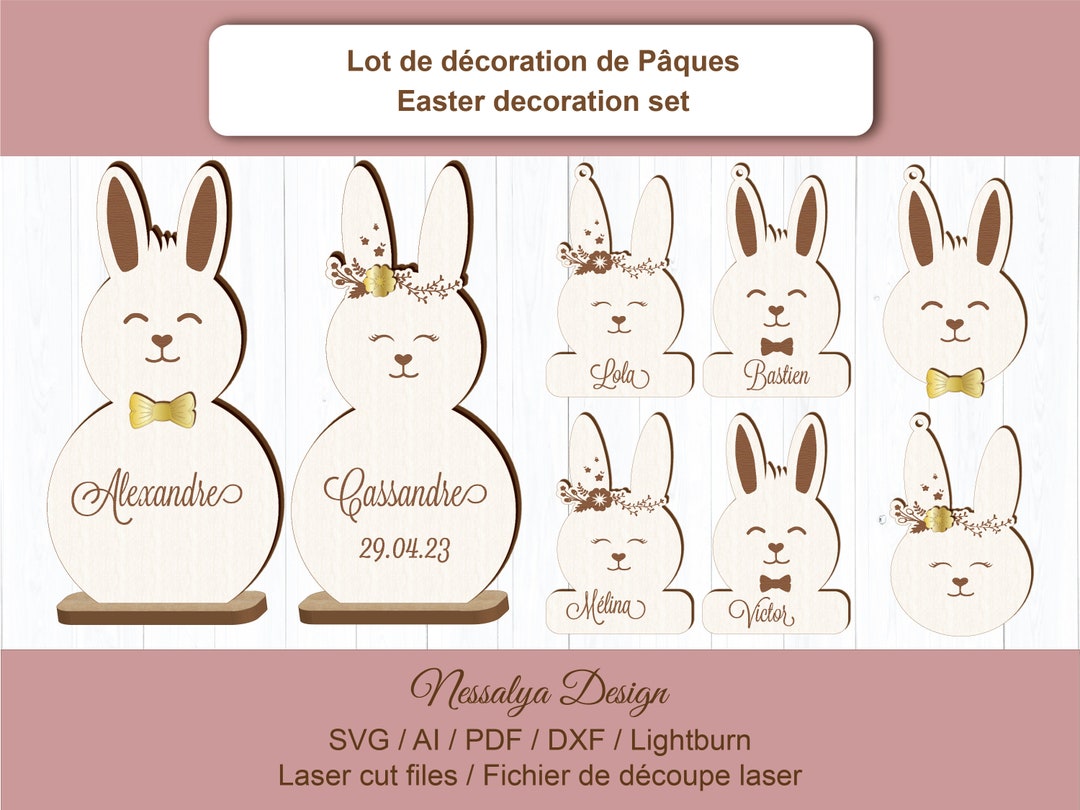 Digital Easter Decoration Files for Laser Cutting Machine, CNC Machine ...