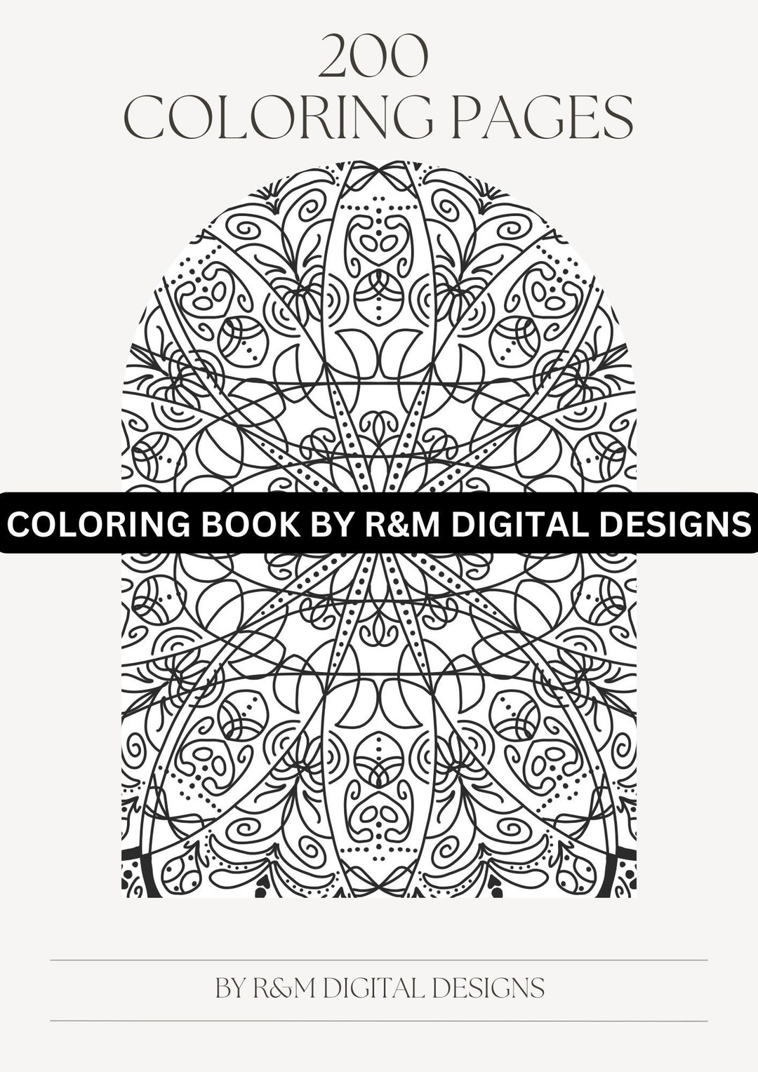 200 Beautiful Patterns Coloring Pages Mandala and Plants Adult ADHD ...