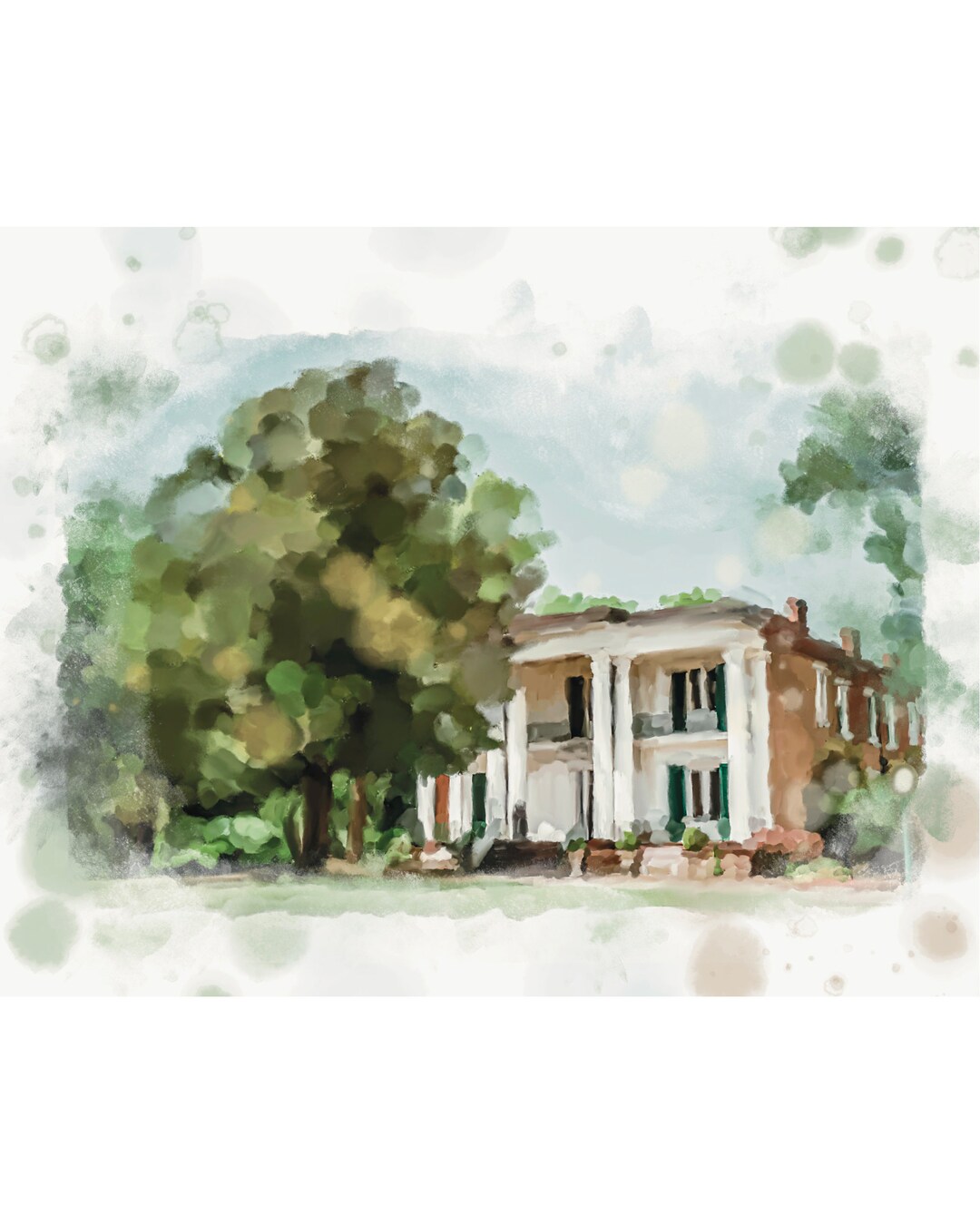 Custom Watercolor House Portrait, Personalized Housewarming Gift ...