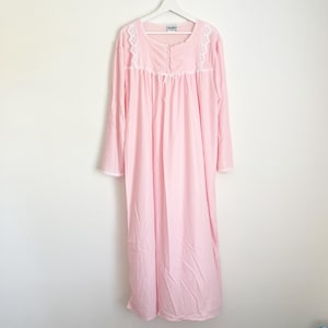 Vintage Anthony Richards Pink Lace Pullover Long Nightgown Light 1X New *Read