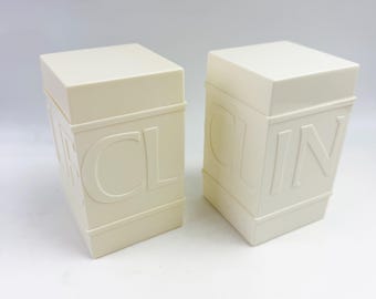 ヴィンテージ 90年代 クリニーク メイクアップ リップスティック トレイ 化粧台整理収納 プラスチックカップ 蓋付き