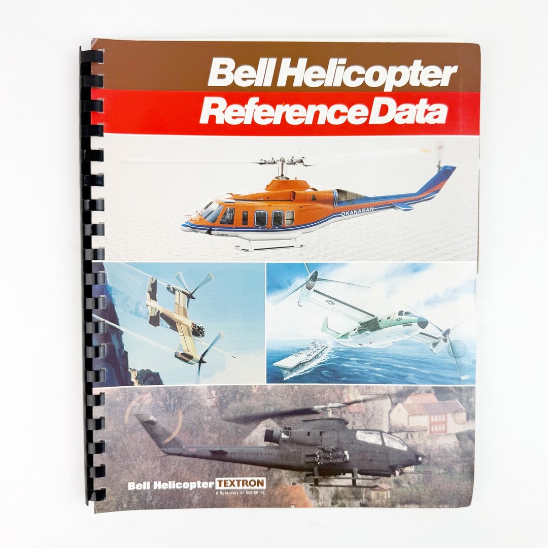 Bell Ref Bell Helicopter Reference Data Vintage 1980s Spiral Book Tabs Textron ...