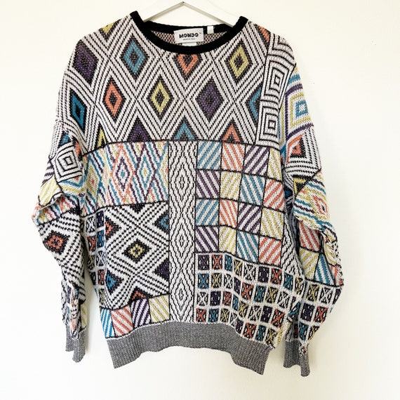 Vintage Mondo di Marco Men's Wool Acrylic Sweater… - image 1