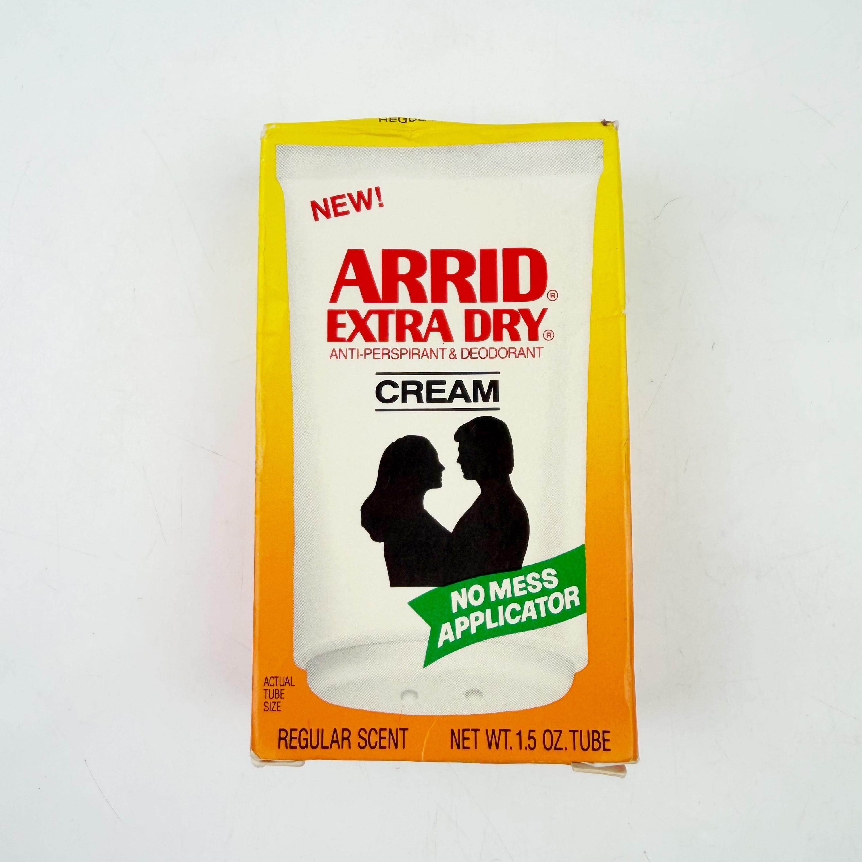 Arrid Extra Dry Anti-Perspirant Deodorant Cream 1.5 oz New Old Stock 1989 Box