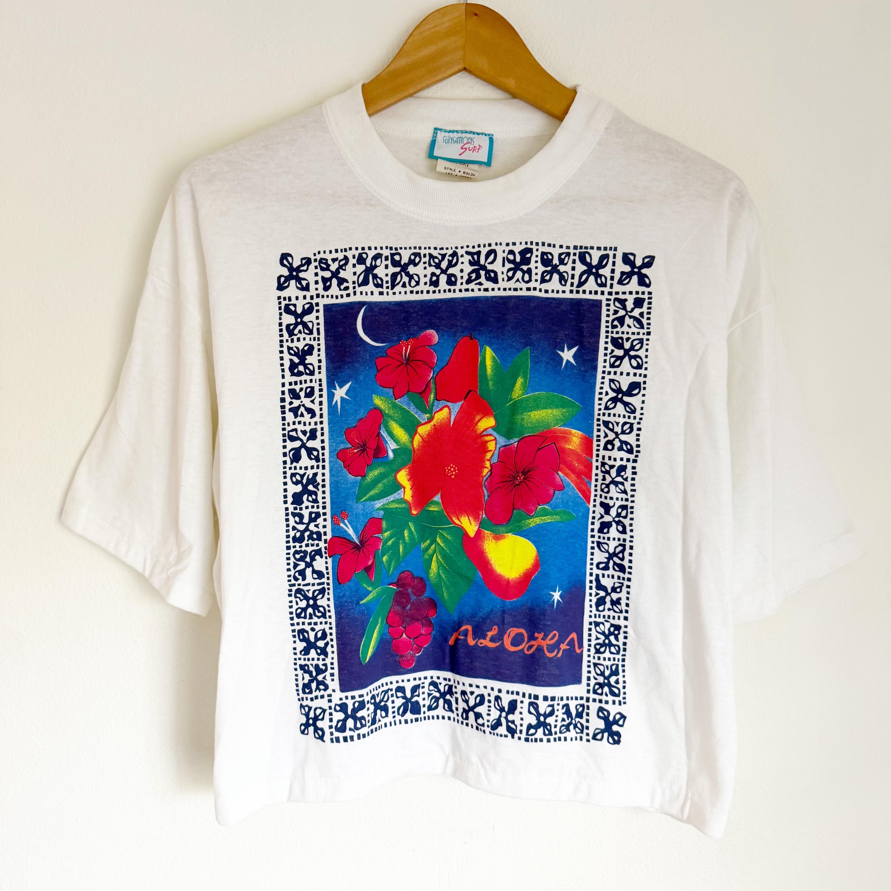 80s Aloha Crop Top - Etsy display picture 1