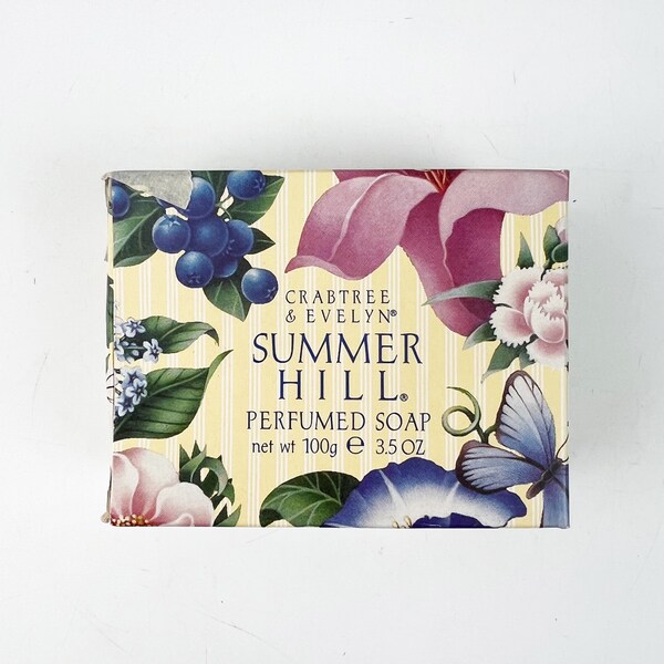 New Vintage Crabtree & Evelyn Summer Hill Bar Soap 3.5 oz Discontinued 90s Box