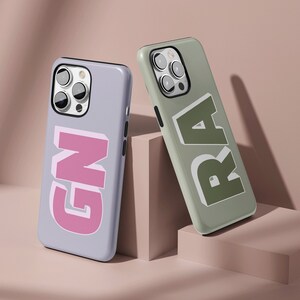 Personalised initials name iphone case iphone 12 pro case custom phone case monogram iphone 14 13 pro iphone XS 8 7 Plus XR max case Pixel