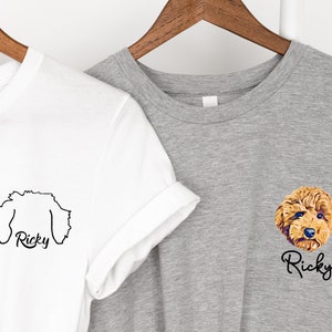Custom Pet Shirt Pet Photo + Name Custom Dog Shirt Personalized Dog Shirt Custom Dog T Shirts for Humans Custom Cat Shirt