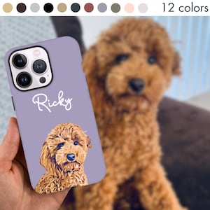 Custom Pet phone case photo + Name Custom pet phone case dog phone case personalized phone case cat iphone case iphone 14 phone case custom