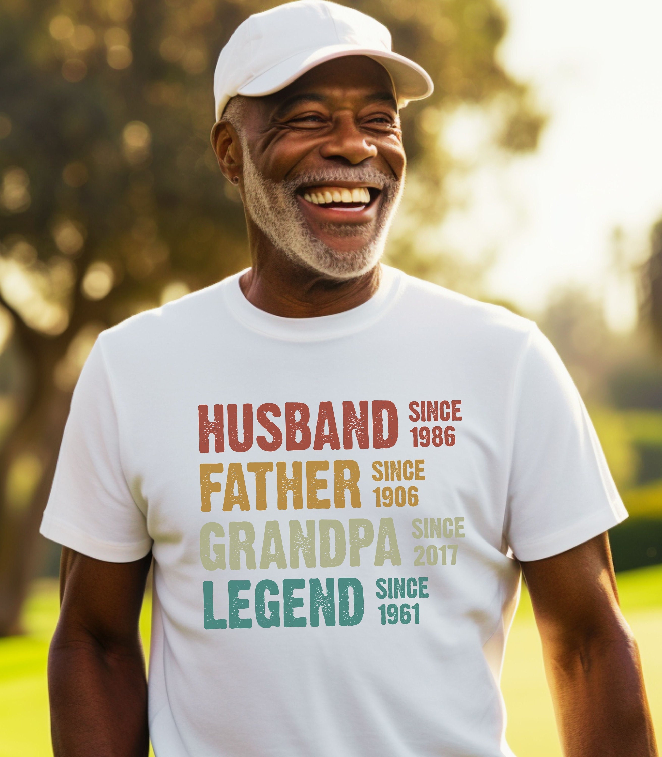 Happiness Is A Grandpa Hug - Personalized T-shirt - Gift For Grandpa, Dad Designed By Youthful Kristien