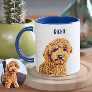 Custom pet mug with photo and name dog mom coffee mug custom dog mug dad cat lover mug Personalized cat coffee mug gifts for cat lovers