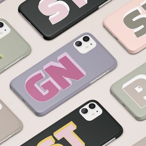 Personalised initials name iphone case iphone 12 pro case custom phone case monogram iphone 14 13 pro iphone XS 8 7 Plus XR max case Pixel