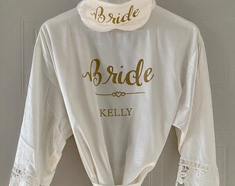 Wedding Morning Satin Robe