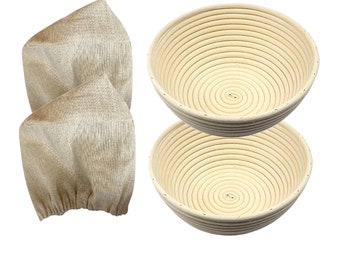 Cesta de fermentación redonda de 7 pulgadas para pan, cesta para hornear pan de masa madre artesanal, herramientas de regalo para panaderos caseros.