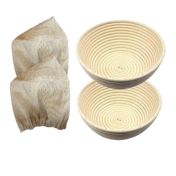 7” Round Bread Banneton Proofing Basket, Bread Baking Sourdough Basket for Artisanal Bread, Bread Making Gift Tools For Home Bakers