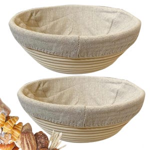 9”Round Bread Banneton Proofing Basket, Bread Baking Sourdough Basket for Artisanal Bread, Bread Making Gift Tools For Home Bakers