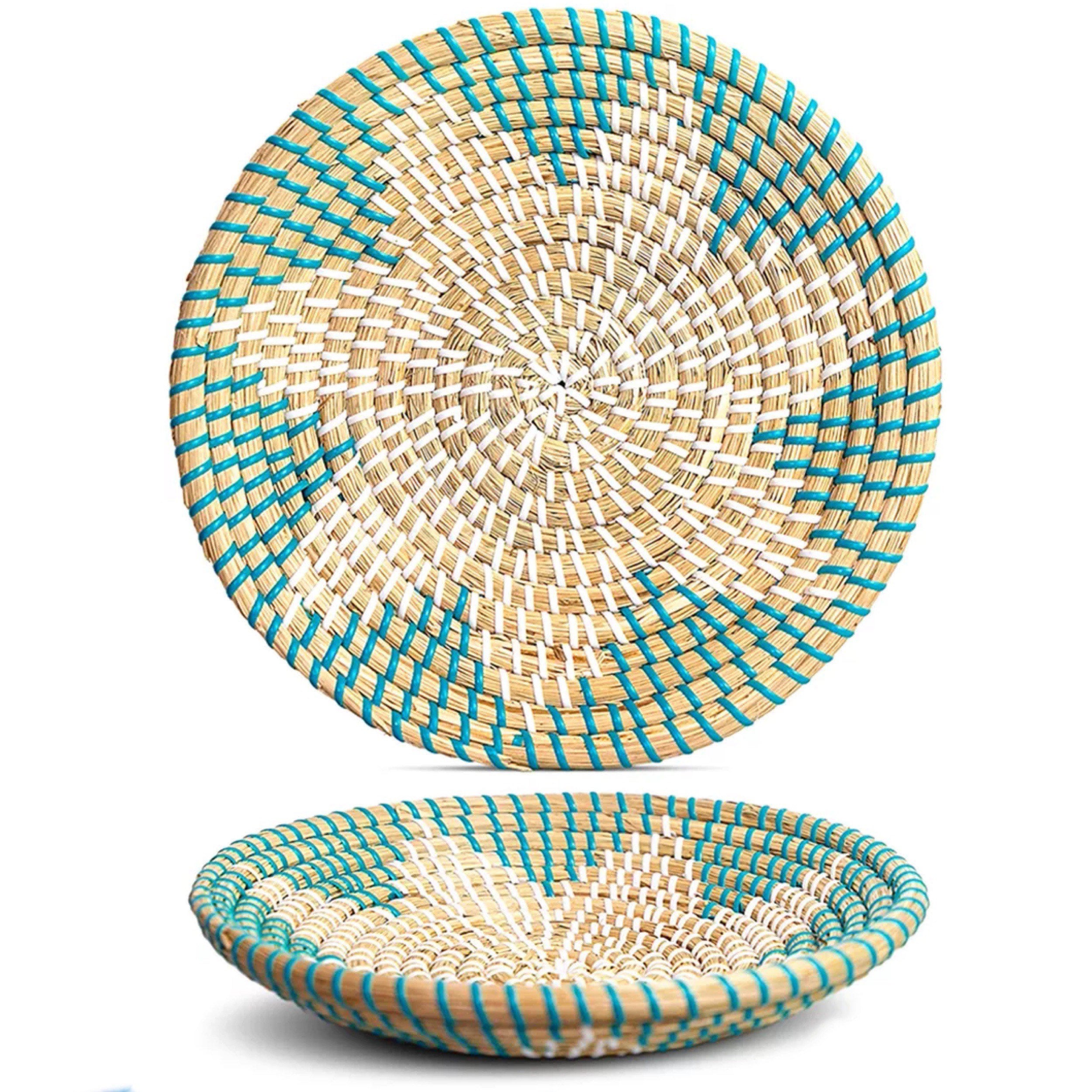 Woven Wall Basket Set Hanging Seagrass Baskets Decorative Boho Styled