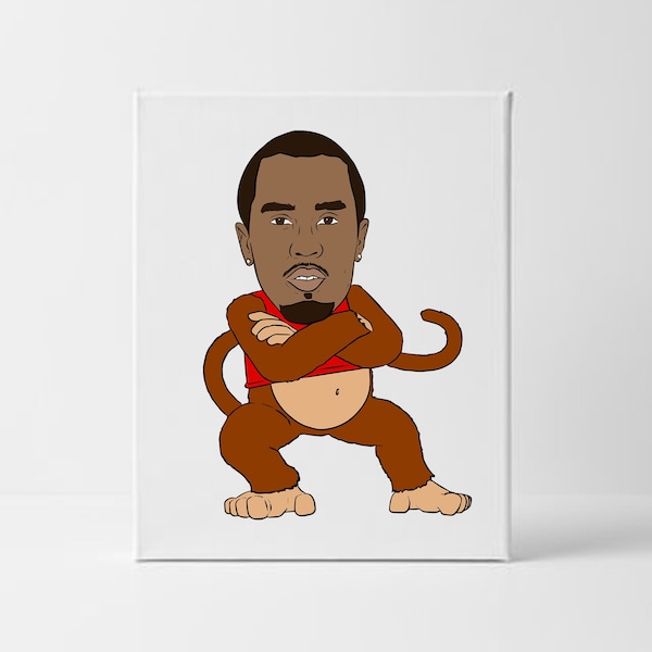 P Diddy Kong (P Diddy Sean Combs Diddy Kong) Digital Art for Print - Digital Download